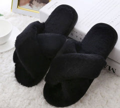 Winter Women Home Slippers With Faux